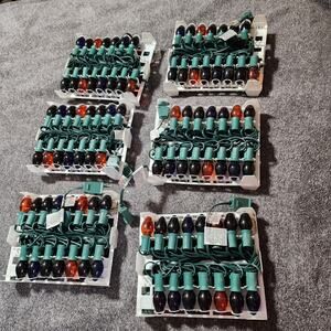 GE C7 Supercoat Vintage outdoor Christmas  lights 6 sets READ description!!